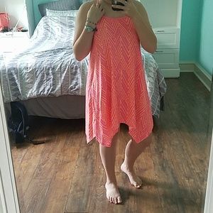 Pink and orange choppy dress (star)